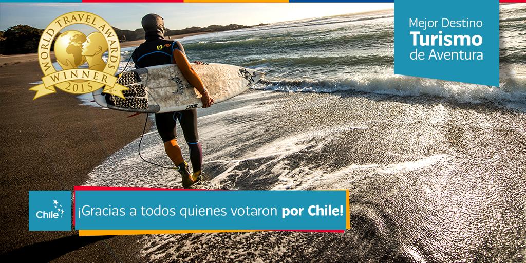Chile gana premio World Travel Awards 2015 y se corona como mejor destino de turismo aventura imagendechile.cl/chile-gana-pre…