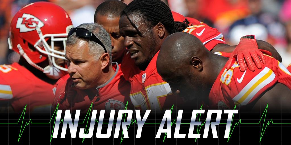 NFL's tweet image. Immediate fear is that @Chiefs RB Jamaal Charles suffered a torn ACL (via @RapSheet): on.nfl.com/1R60Aoq
