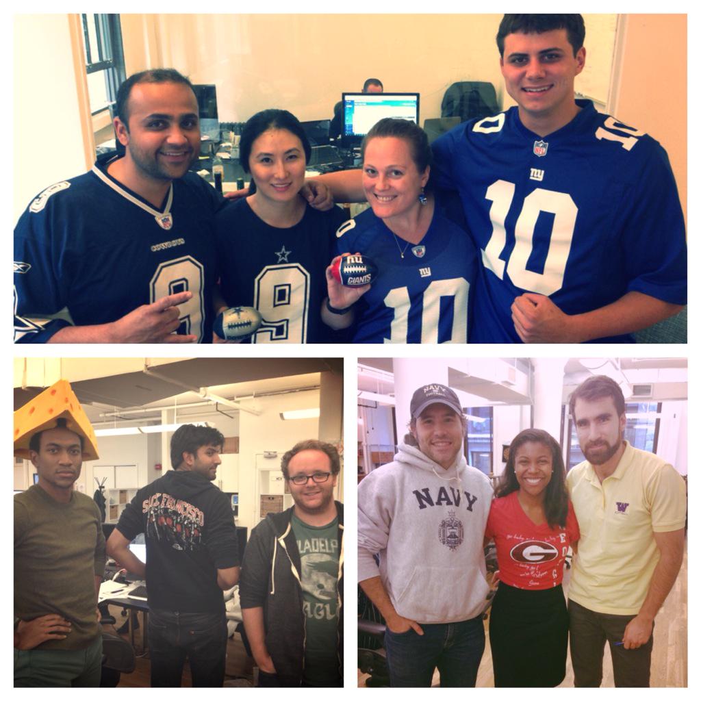 smartasset's tweet photo. The #football fans of #SmartAsset ready for some #nfl today! #sayitagainsunday #isthatathing #itisnow http://t.co/fwtWikeiqL