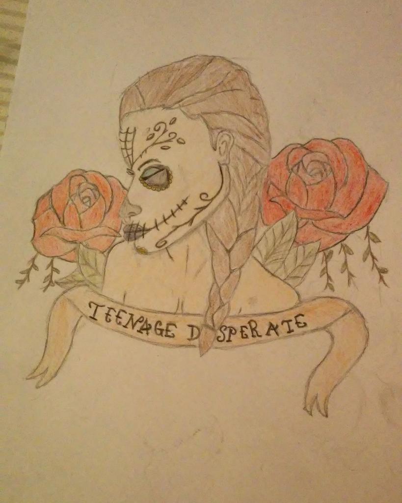 JanosFever's tweet image. @BrooksBeau Here's my drawing of #TeenageDesperate . I know it's not so good but i tried😌😌