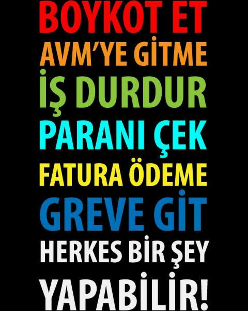 tarkankonar's tweet photo. #HayatiDurduruyoruz  
#boykot ile #grev e destek ver! http://t.co/1BN1bePdZ2