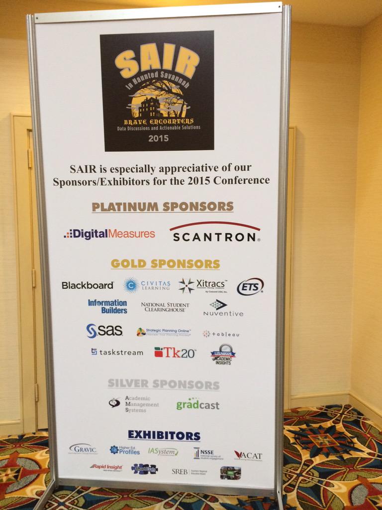 2019SAIR's tweet photo. Sponsor Hall opens at 3:00 #2015SAIR http://t.co/RHfXJkoJTe