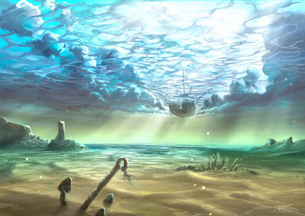 DeviantArt's tweet image. &quot;Below Sky Level&quot; by aerroscape combines elements of the desert, sea, and sky. bit.ly/1OWVxt0
