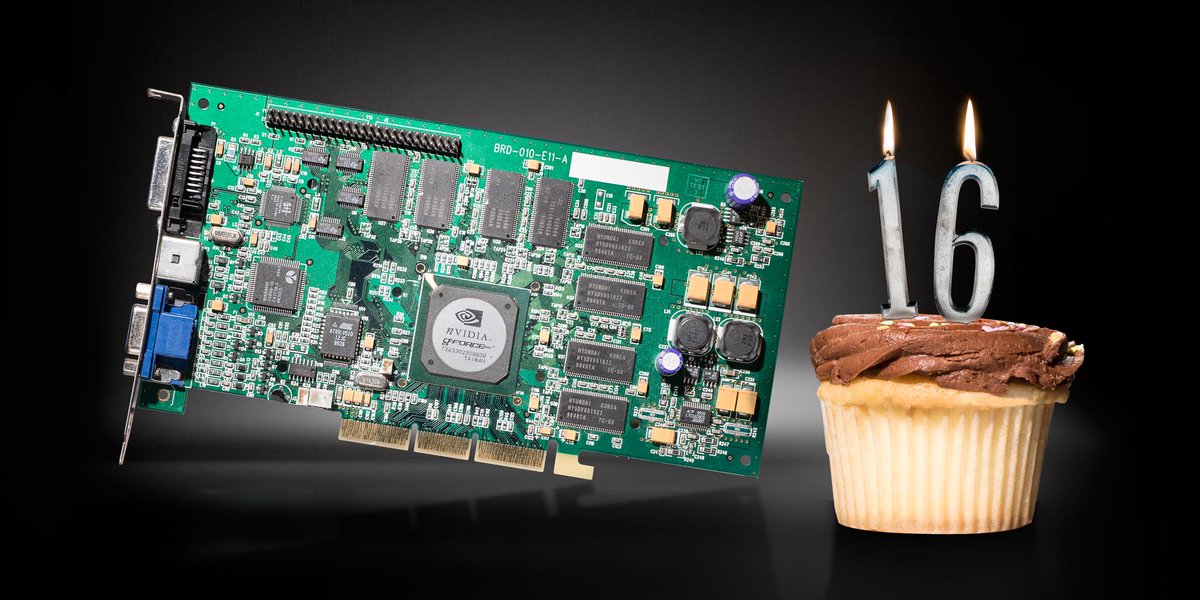 NVIDIAGeForce's tweet image. Happy 16th, GeForce 256.