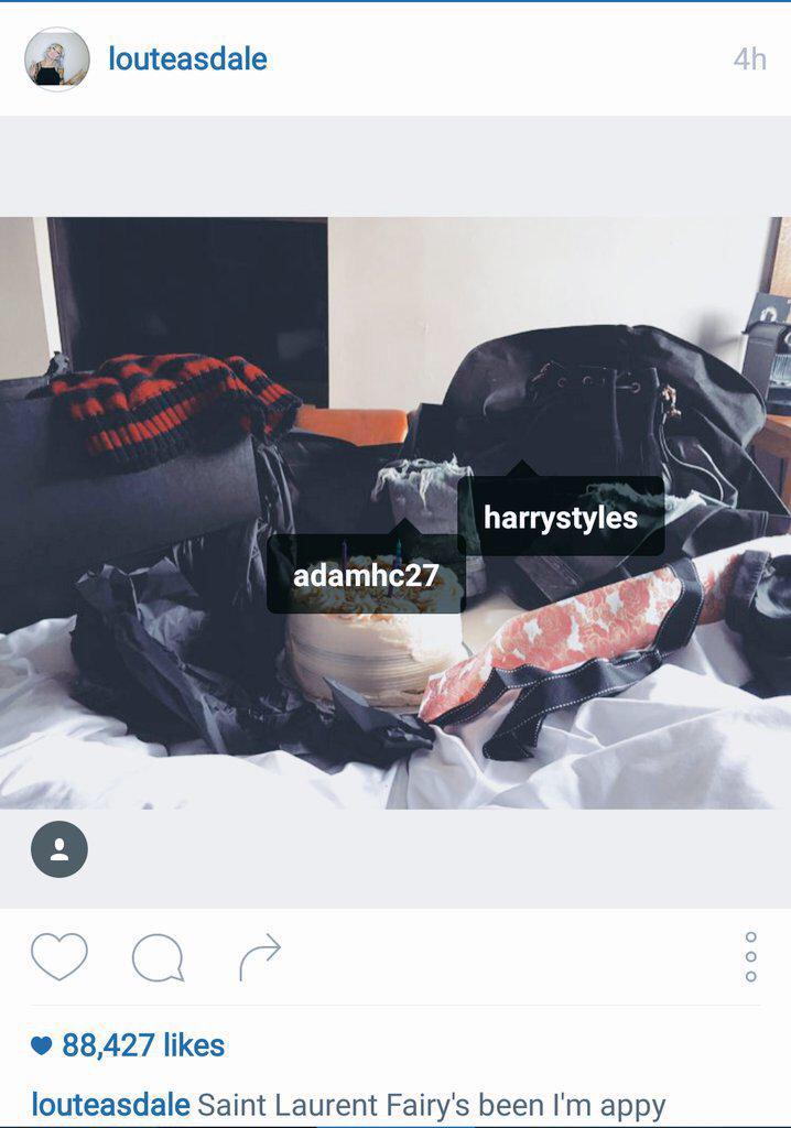 Happy Birthday Lou Teasdale!! Harry gave some Yves Saint Laurent pressies to Lou. 