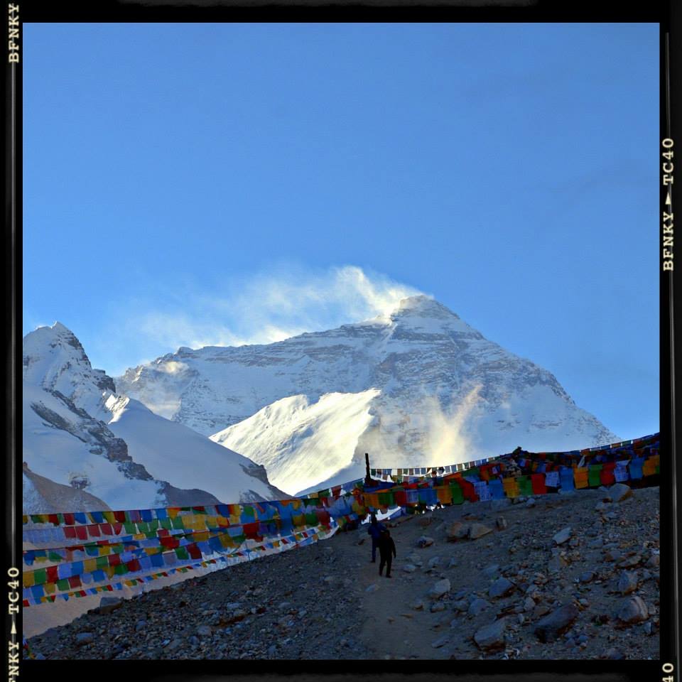 DonnaMB11's tweet photo. A year ago today, we made it to Mt Everest Base Camp, Tibet! 
I'll never forget this morning as long as I live! #EPIC http://t.co/s95fEsphBM