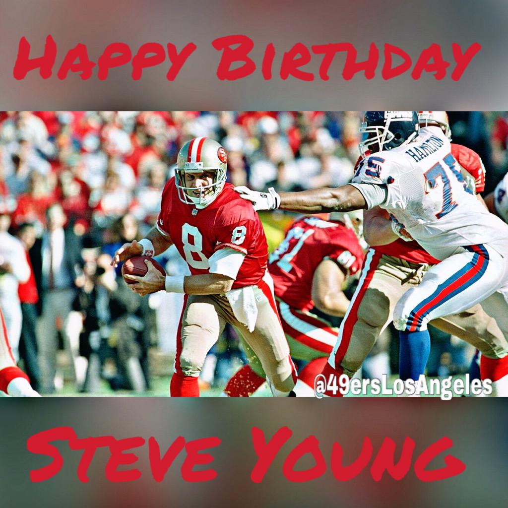 Happy Birthday Steve Young! Let\s get this W for you today!       