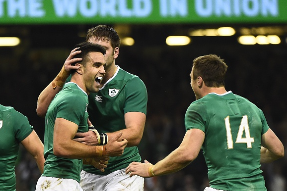 SkySportsRugby's tweet photo. FT! Ireland have beaten France for the first time at a Rugby World Cup! http://t.co/kVYFyZsK8H http://t.co/3e71sWI0lh