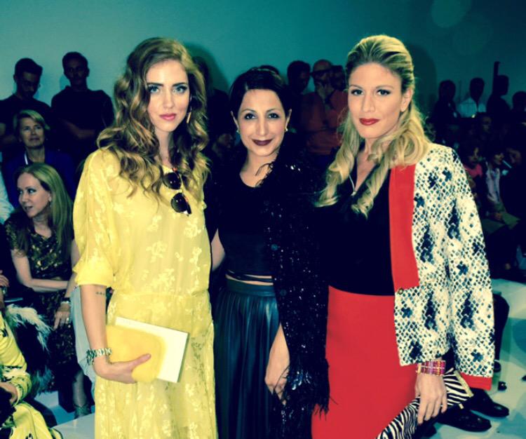 LailaHamidi2's tweet photo. I'm with two beautiful Ladies @chiaraferragni and Hofitgolan #parisfashionweek http://t.co/KUkzFaw6cU