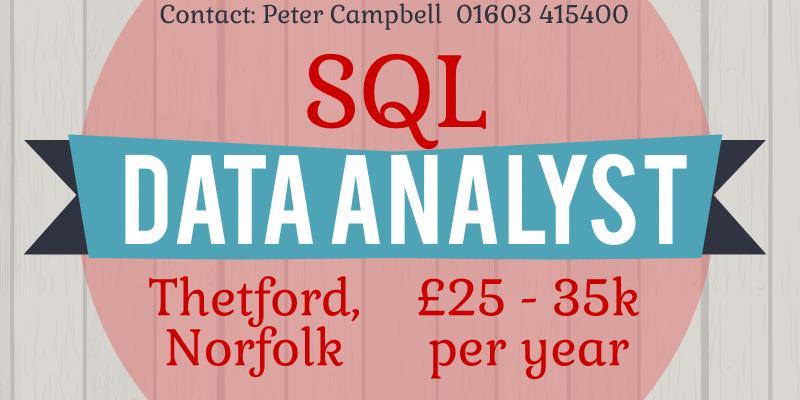 Servetalentuk's tweet photo. #SQL #DataAnalyist #Job in #Thetford #Norfolk -Apply here http://t.co/2aN8NbkbBn http://t.co/MsU1d9c9rT