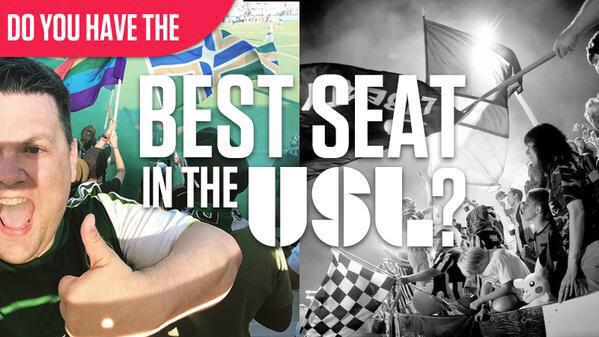 USLChampionship's tweet photo. Do you have the Best Seat at tonight's Western Conference Final? Tag #USLFan in your pic for a chance to win! http://t.co/pYpH6eNgGh
