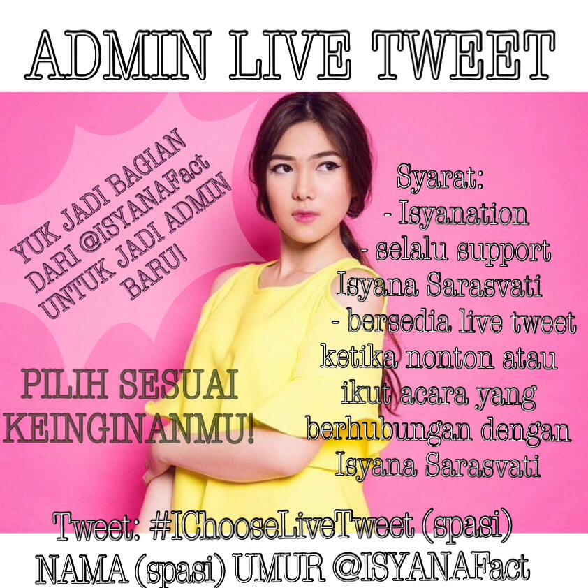 ISYANAFact's tweet photo. Halo, Isyanation! Diingatkan lagi utk pilih pilihan kamu utk jadi admin baru&amp;bergabung dgn kita. Ada 3 pilihan nih: http://t.co/h1w7BMF43X