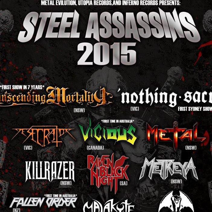 gobookem's tweet photo. VICIOUS (Canada) + METAL + KILLRAZER + RAVEN BLACKNIGHT + METREYA + many more http://t.co/ApLti4yUSI @metalasfuck http://t.co/AgsFdO1UIr