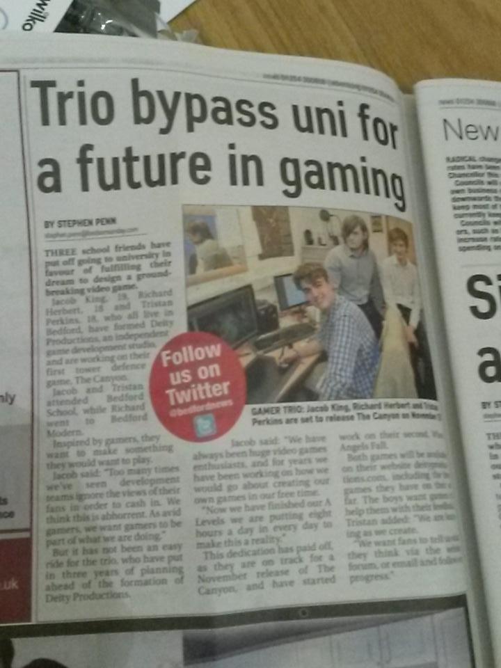 stchouse's tweet photo. Great to see #stcuths and Phillpotts OBs Jacob K and Tristan P in today's @bedfordnews - good luck with the game! http://t.co/Yow2gn1Zsu