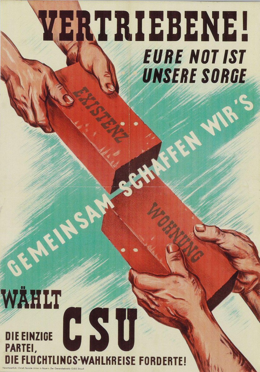 branimir's tweet photo. @groenemeyer thanks for showing us this @CSU poster from 1946. This is excellent! #wir #mucsagtdanke http://t.co/DKqgClhnsf