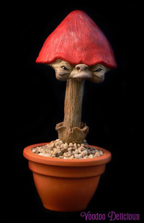 VoodooDelicious's tweet image. More mushroom madness, little potted #ooak #fantasy sculptures