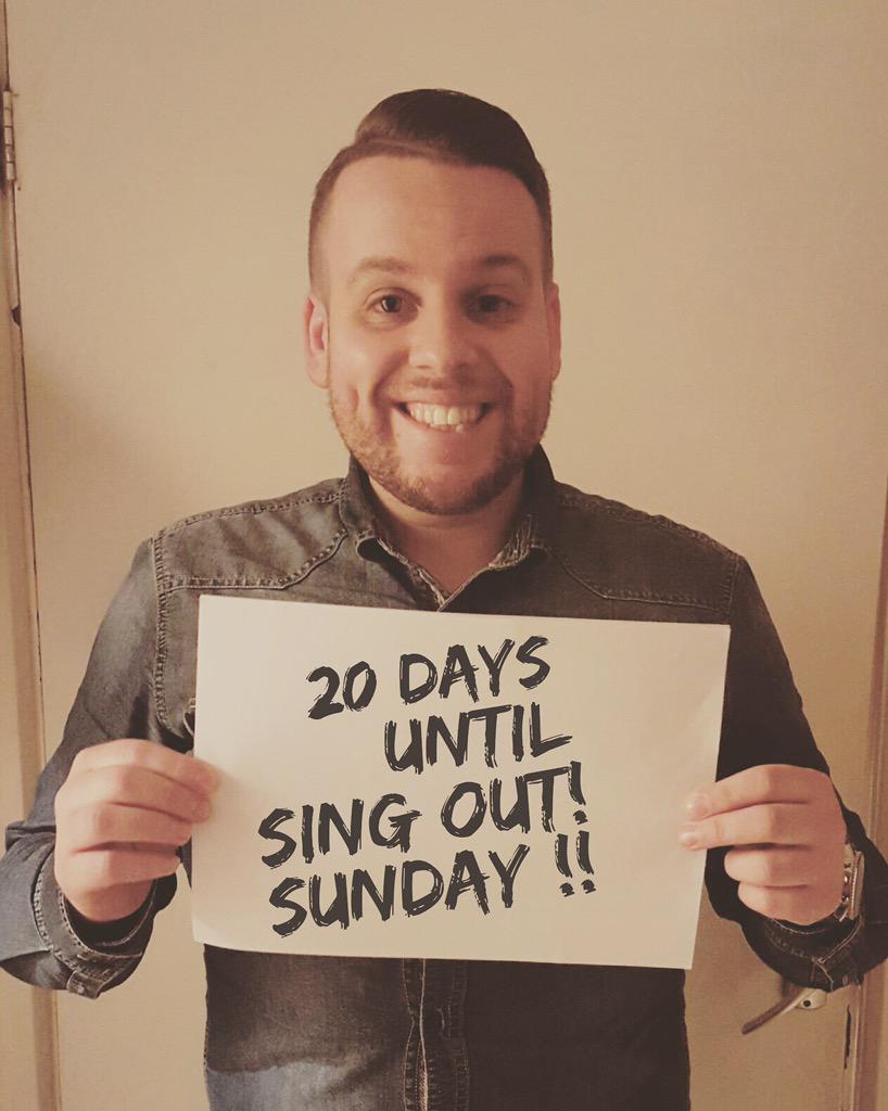 T W E N T Y D A Y S !! Wow. #countdowntoDublin .. Thanks <a href="/pybo/">Tom Pybus</a> !! Audience tickets: bit.ly/SingOutSundayD…