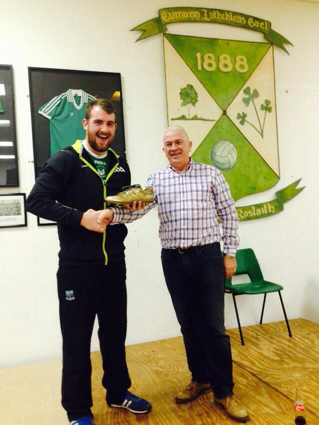 Sean_Quigley15's tweet photo. @officialgaa took the golden boot off me. But thankfull our club chairman could go one better and sort me out. http://t.co/7VvgRSkzm6