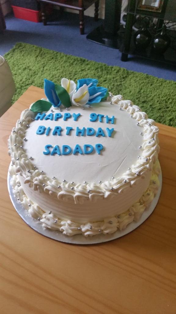 Fresh cream  sponge  birthday cake