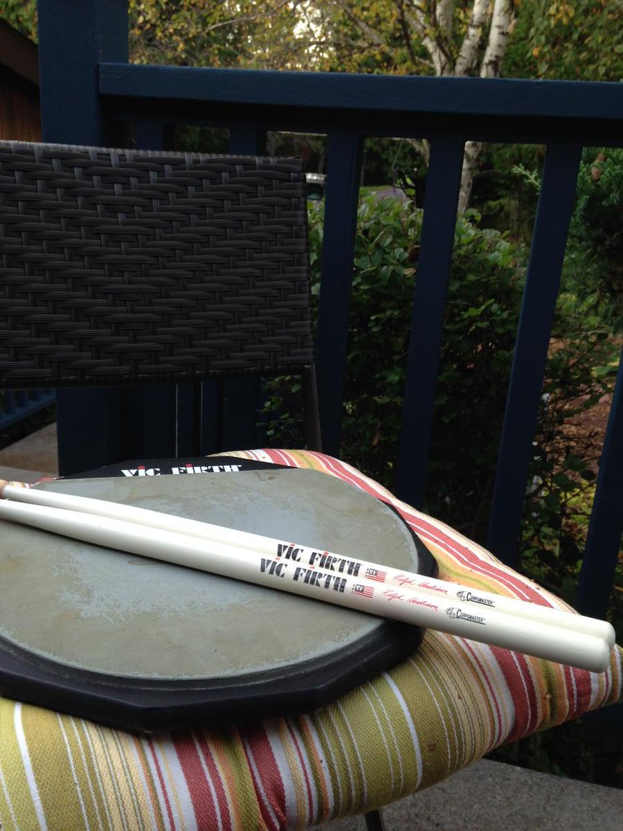 DavePatelDrums's tweet photo. Outside practice time w- #vicfirth http://t.co/98v9Nj80wD