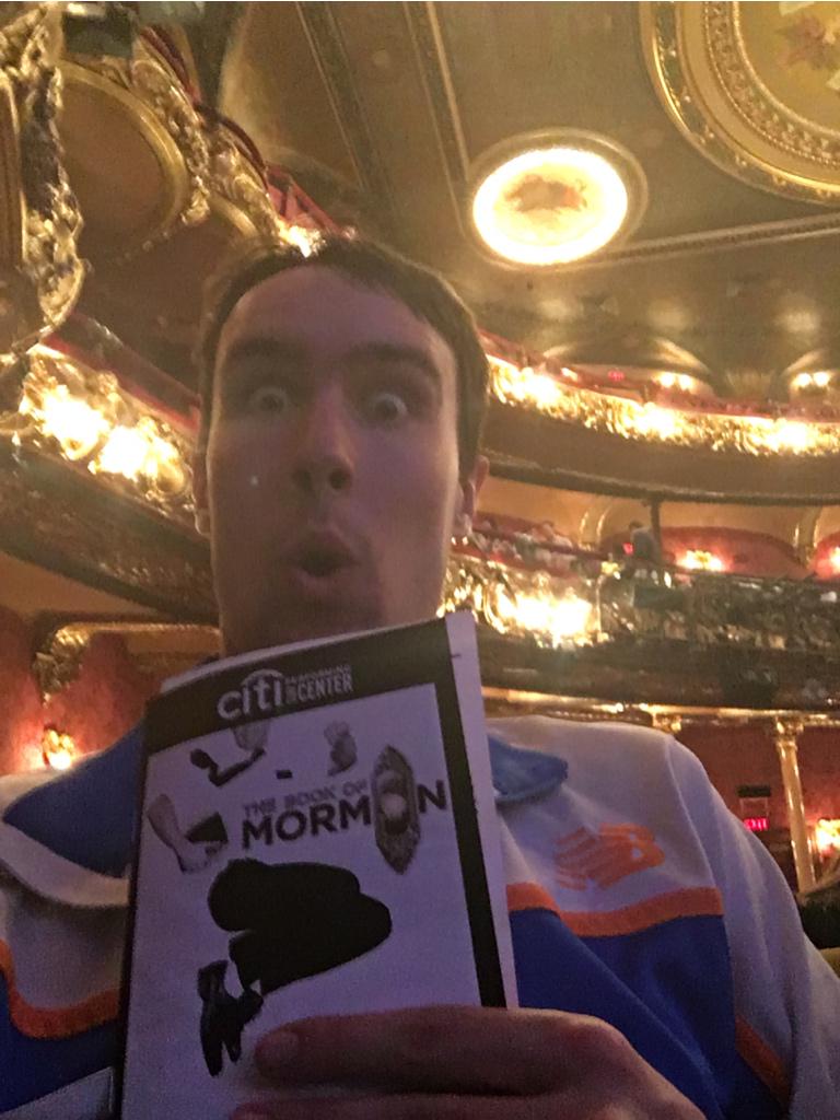 dpcahoon's tweet photo. Here we go! @BookofMormon #SecondRowSeats #ColonialTheater cc/ @Brittain_Ben http://t.co/5XDeyxPKO0