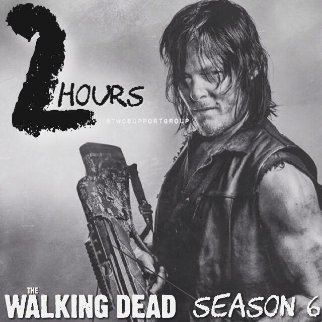 2 HOURS! 
💀👣💀
#TheWalkingDead 
#TheWalkingDeadSeason6 
#TheWalkingDeadPremiere