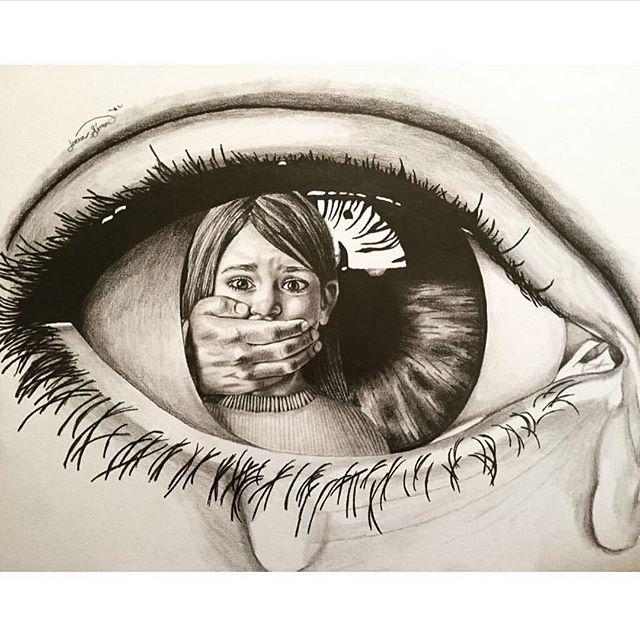 Young Drawings On Twitter By Agentletouchofart Eye Girl Bw