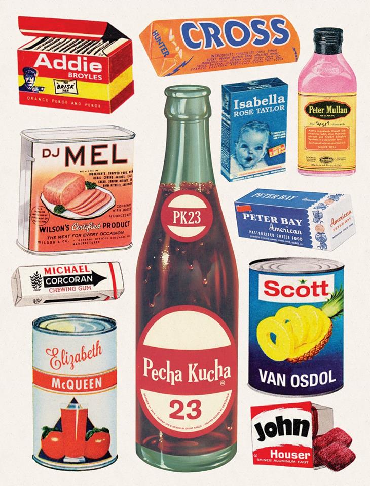 PK23 poster by <a href="/pentagram/">Pentagram Design</a>; PK23 <a href="/SeaholmATX/">seaholm residences</a> on Oct 21st. Doors at 7:20p; show 8:20p; lineup: artallianceaustin.org/events/pecha-k…