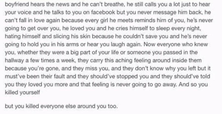 If you are feeling suicidal or just thinking about hurting yourself, please read this! We are always here for you 💛