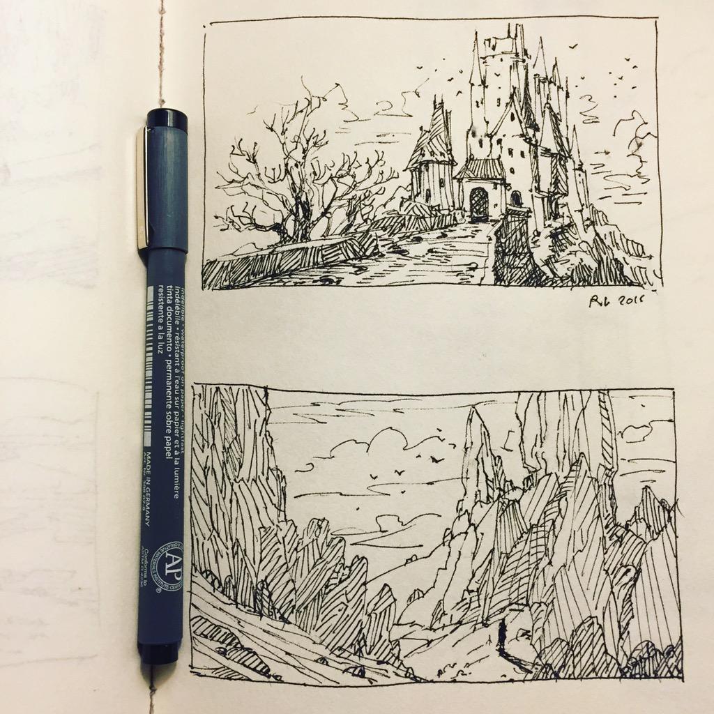 Old man, old castle #inktober #art #drawing 