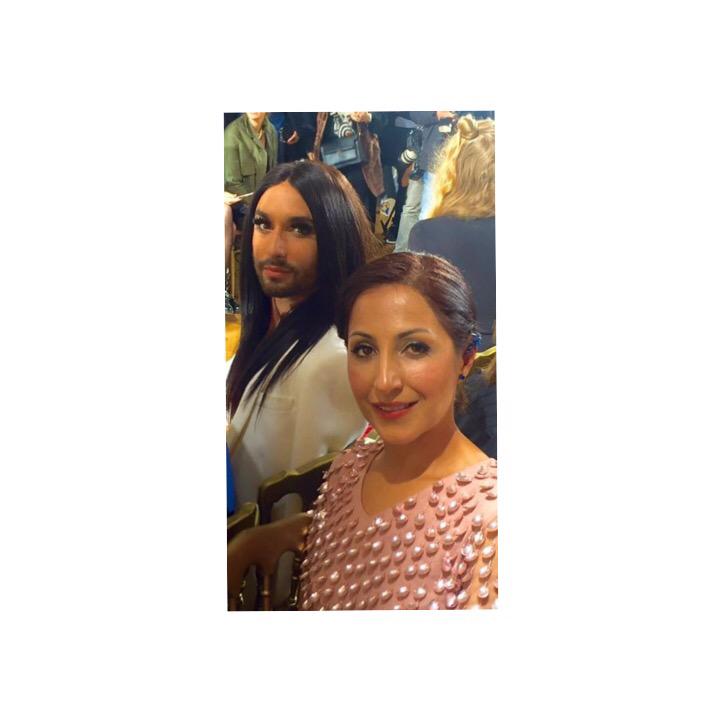 LailaHamidi2's tweet photo. It was very nice show by Kaviar gauche @pfw @ConchitaWurst❤️ http://t.co/5aww0nt4GW