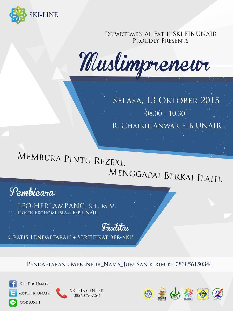 [INFO EVENT] Muslimpreneur | 13-10-2015 | SKI FIB UNAIR | haiunair.com/event/muslimpr…