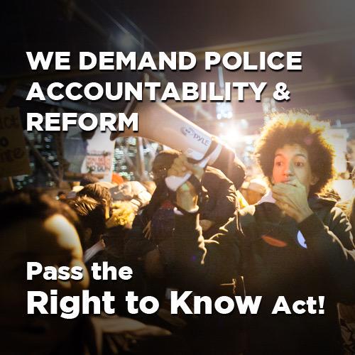 RT: Stand with the people! Support #RightToKnowAct for police accountably &amp; #respectanddignity for… #UniteBlue