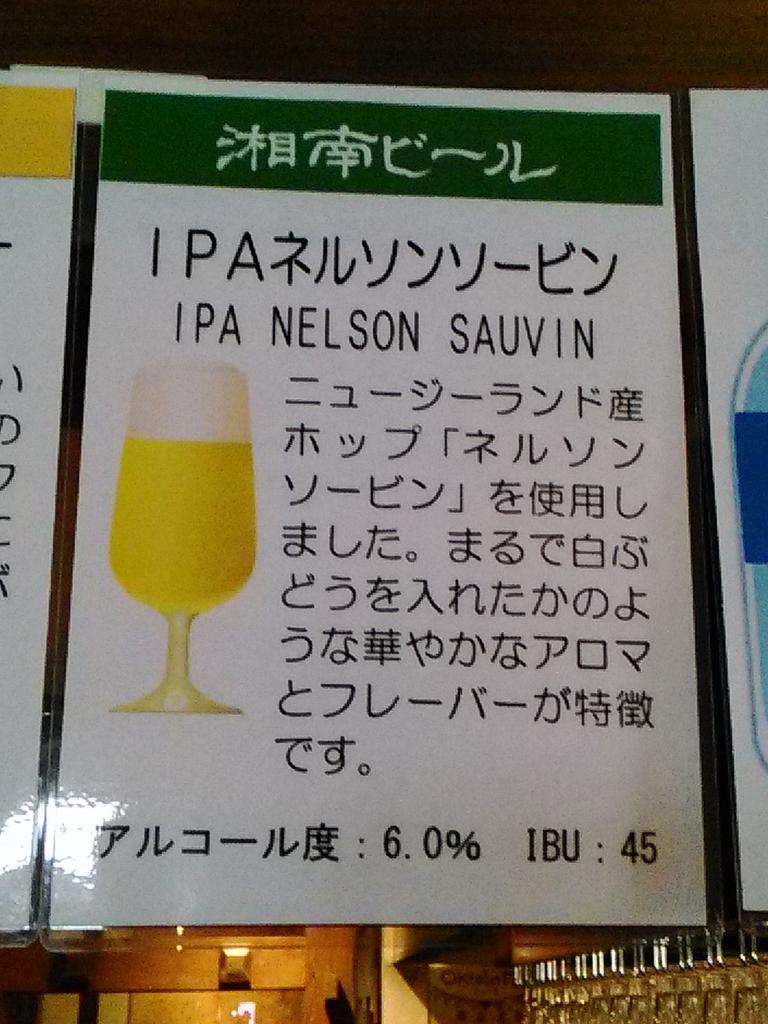 山中 ニュージーランド産ホップのビール Ipa ネルソン ソービン マジ白ブドウ Http T Co Zsoctsegi3