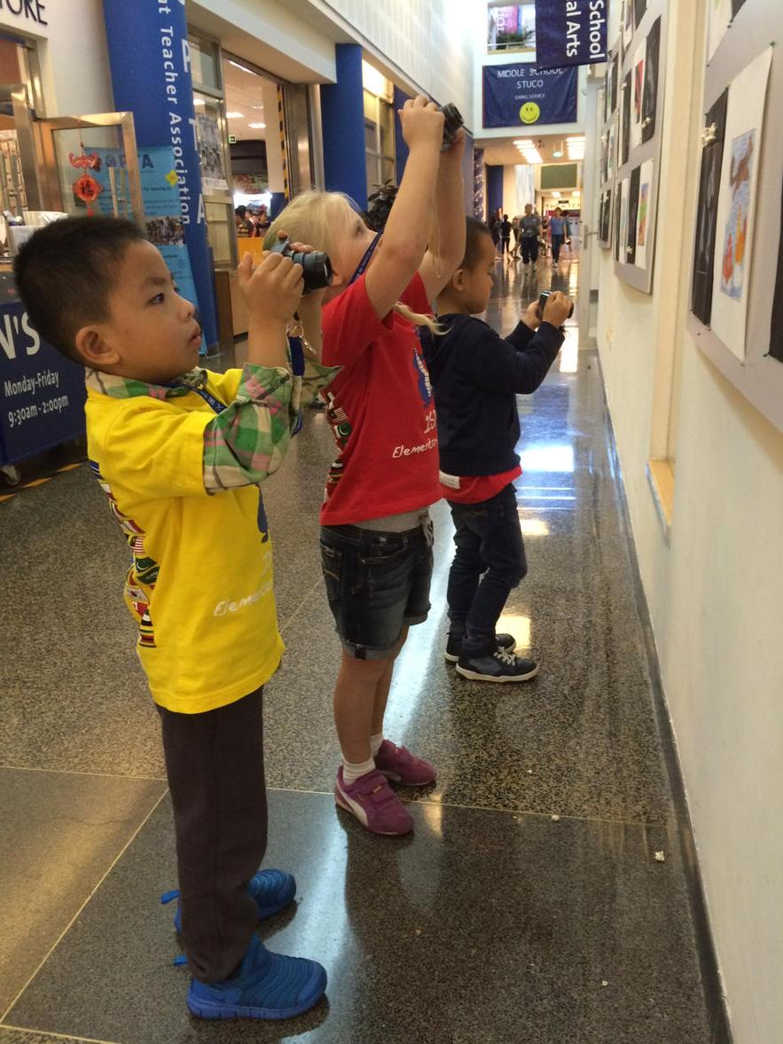 PK4 students learning how to document their observations with cameras #learnisb