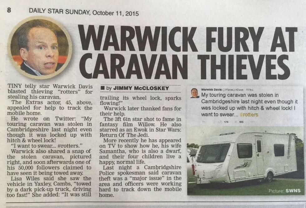 UKToyCollector's tweet photo. #StarWars LEGEND @WarwickADavis Caravan has been stolen! 

RT #HelpWarwickDavis &amp; help find it!

@BBCBreakfast http://t.co/ktfnXbMH0i