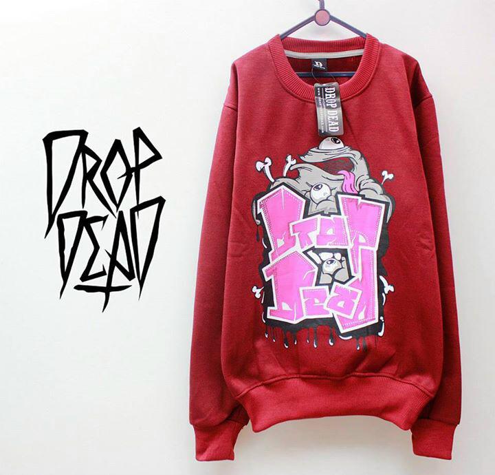 Sweater Dropdead Gravity || Bahan Cotton Fleece || Size Fit L || Kualitas Distro || cek di facebook.com/kenai.group
