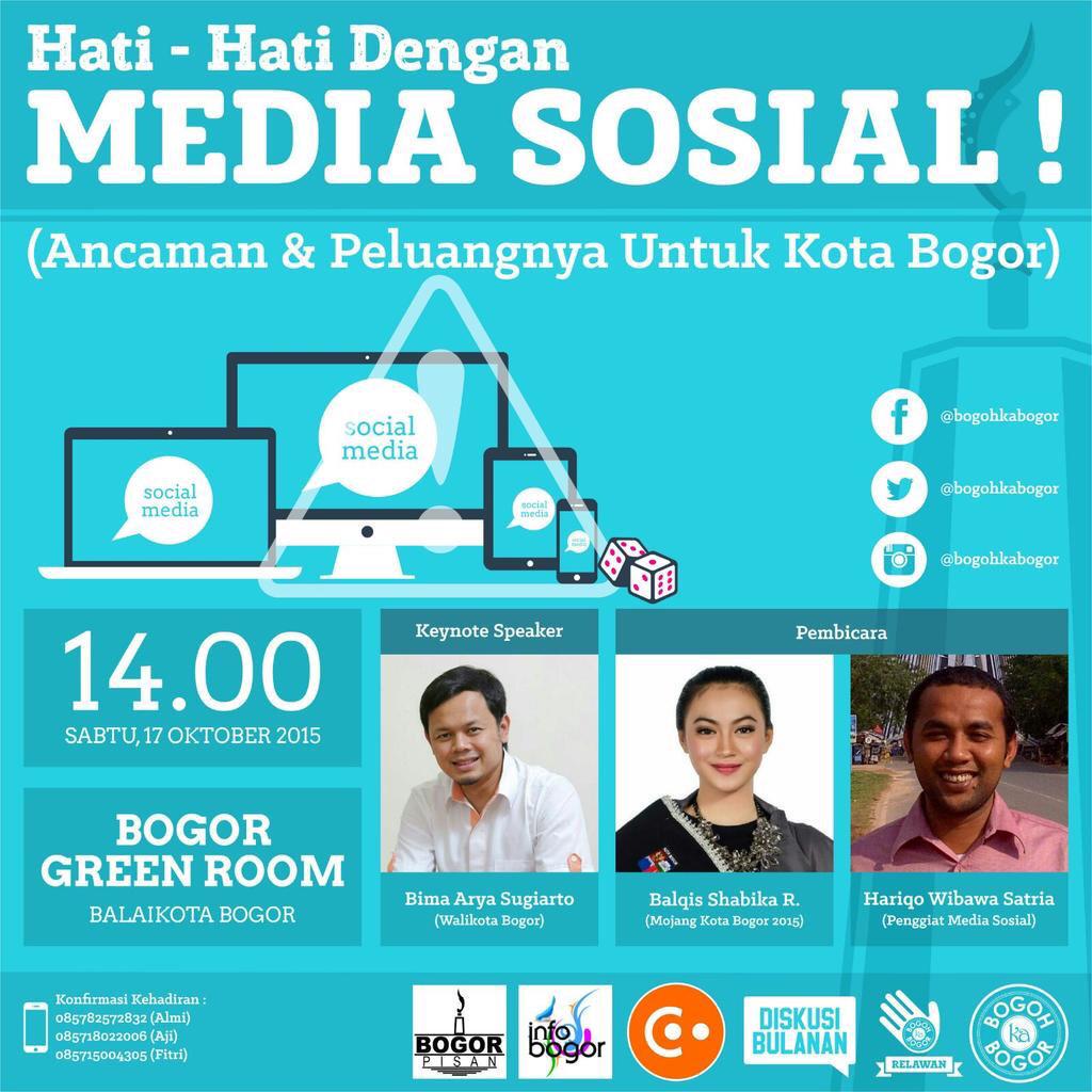 Hati hati dengan media social? Yuk ikut talkshownya