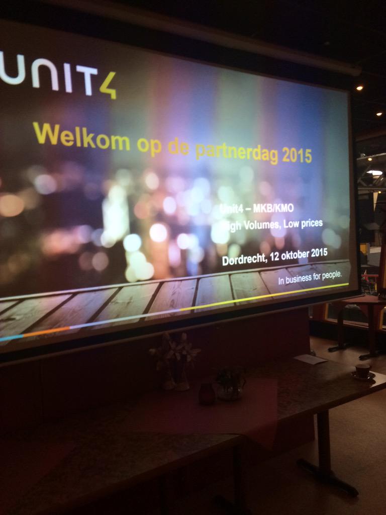 arjenbaltje's tweet image. #Unit4 #partnerdag staat op het punt van beginnen.