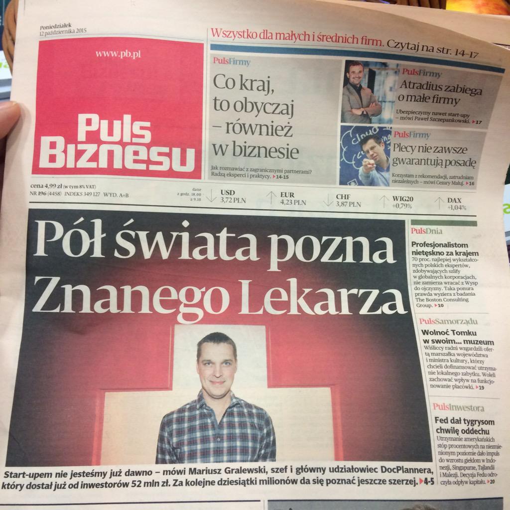 Kolejny polski startup idzie z impetem w swiat! Brawo <a href="/ZnanyLekarzPL/">ZnanyLekarz.pl</a> #polskiestartupy