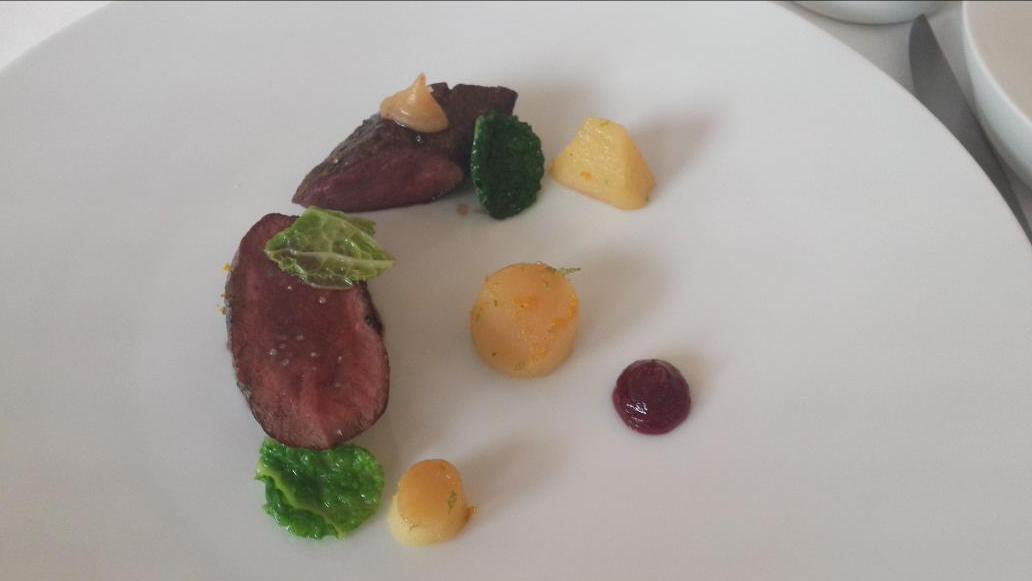 marketch's tweet image. Le chevreuil et sa purée de panais. #dominiquegautier maîtrise son sujet☺