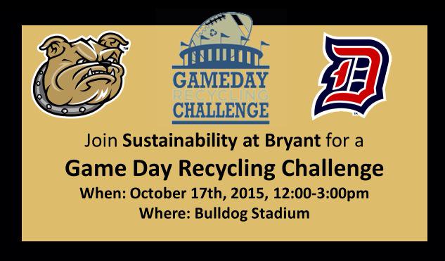 So pumped the Game Day Recycling Challenge this Saturday at the Alumni Football game! #dontbetrashy #4mydawgs