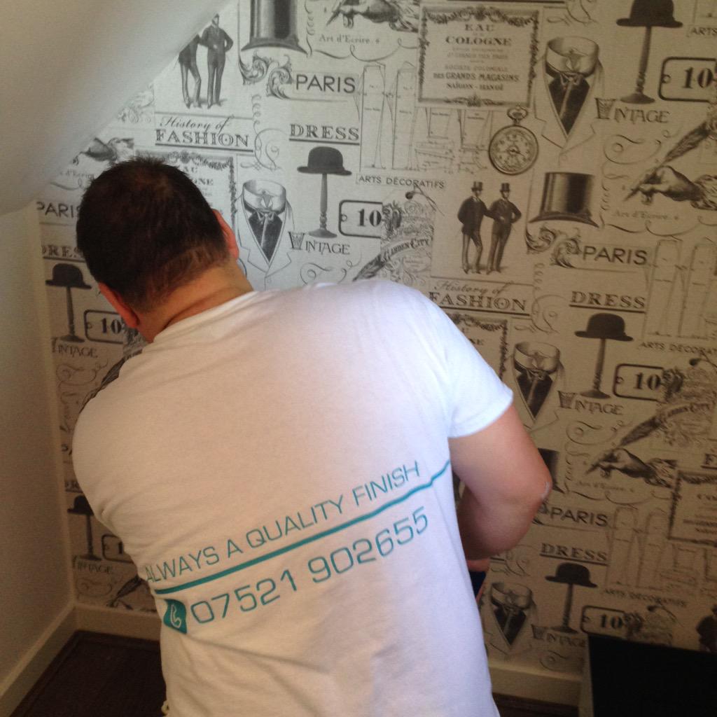 Feature wall in progress - can't wait!!