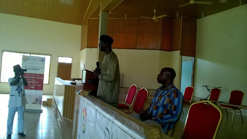 Hon. Andoh explaining the various committees of Parliament & é work they do.