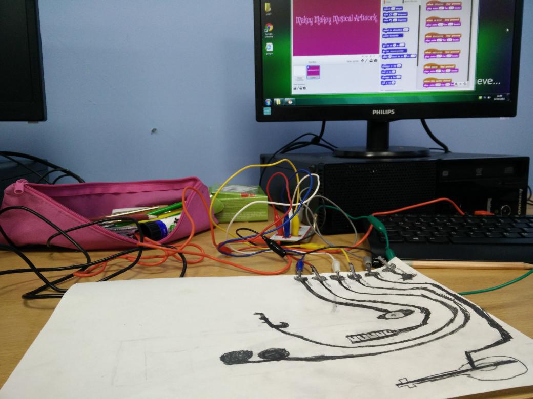 NSfG_Computing's tweet image. Having lots of fun with our Code Week activities #CodeEU #compeduk #sphero #makeymakey #rapidrouter and more!