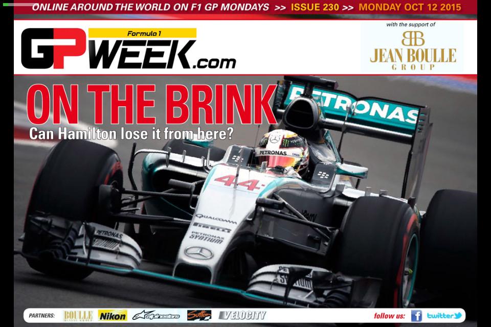 GPweek's tweet image. Now online, issue 230 of @GPweek #RussianGP edition. Mag.gpweek.com #Free iOS and Android apps