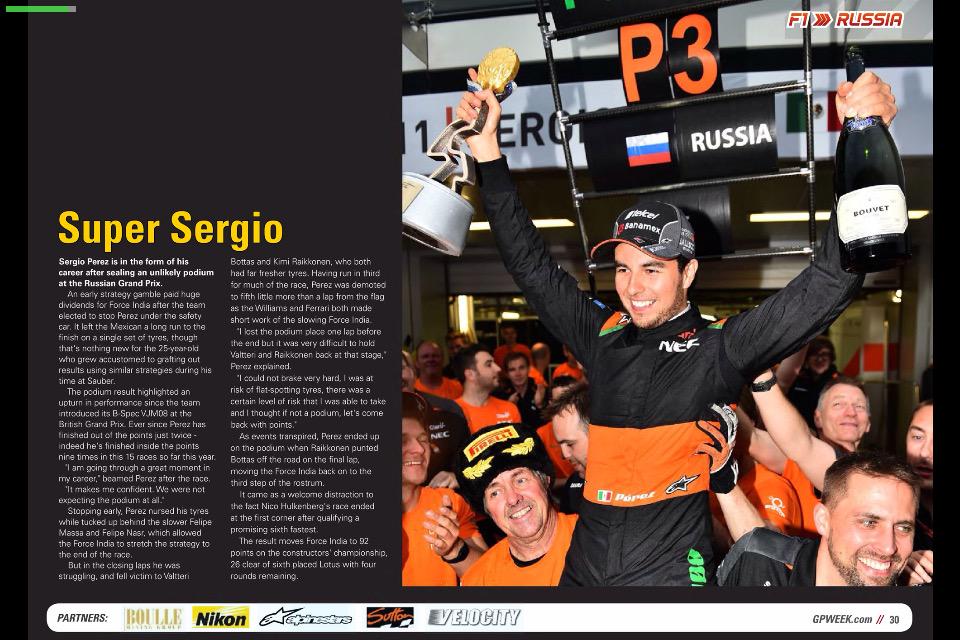GPweek's tweet image. #SuperSergio #P3 #Poduim - #F1Sochi #F1 #RussianGP @clubforce @ForceIndiaF1 @SChecoPerez #GPWeek