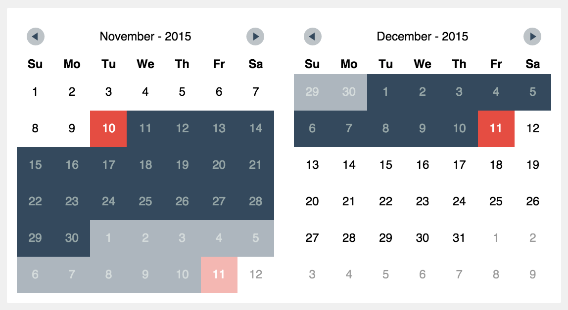 JavaScriptDaily's tweet image. react-date-range: React Component for Choosing Dates and Date Ranges - github.com/Adphorus/react…