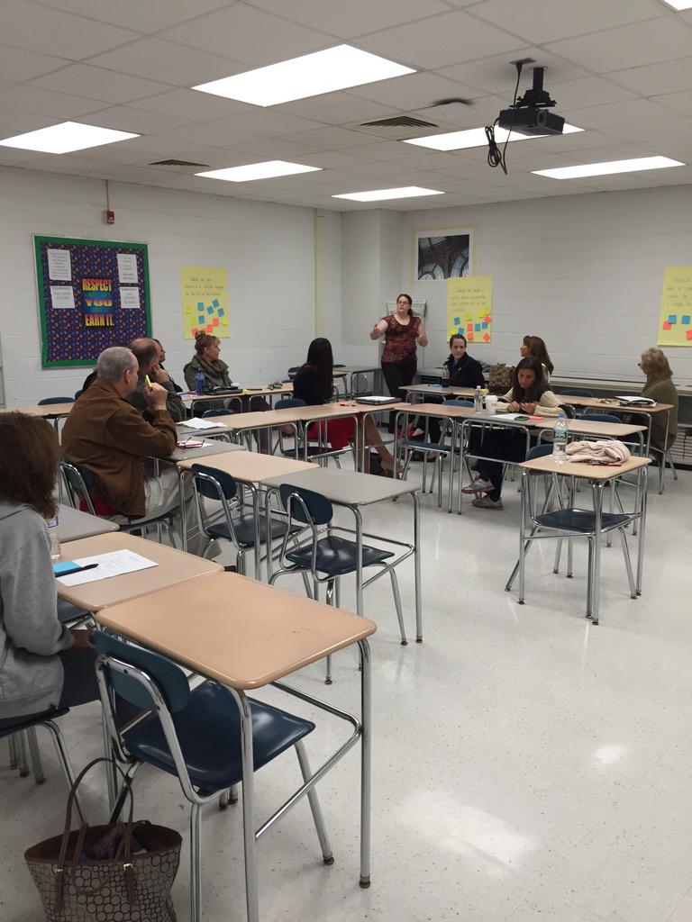 HHS Staff having meaningful discussions on student-centered learning! #PDDay2015