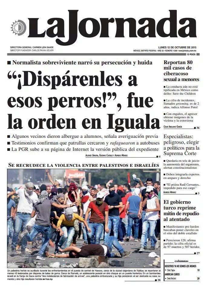 AyotzinapaFeed's tweet image. RT drcadillac2002: RT Coordinadora1DM: “¡Dispárenles a esos perros!”, fue la orden en #Iguala #Ayotzinapa #normali…